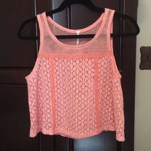 Free people see thru crop top